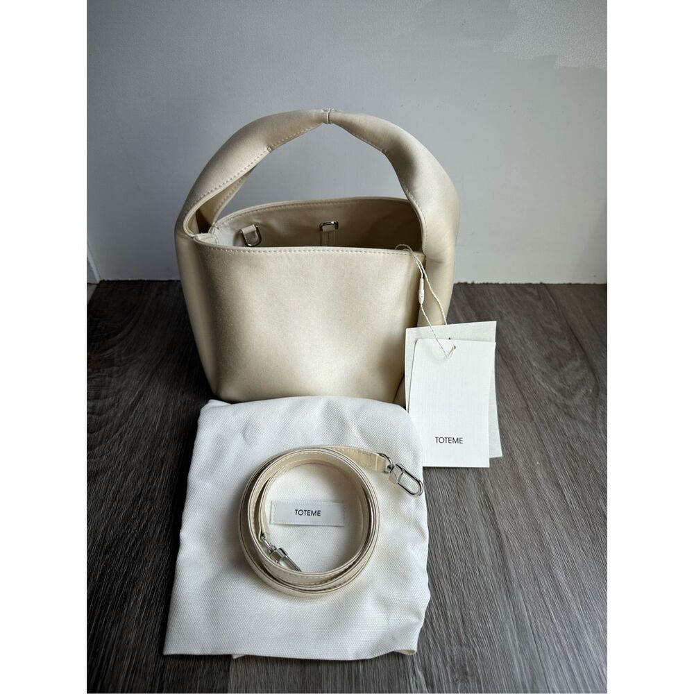 Toteme Petite satin bucket bag $890 - Picture 6 of 12
